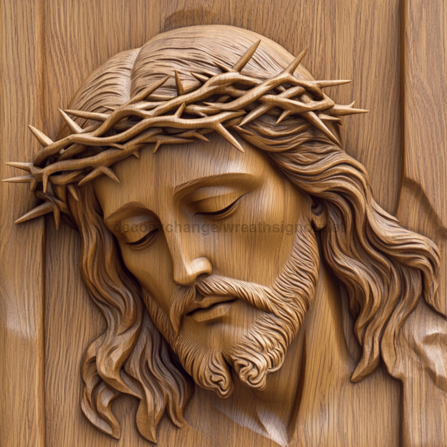 Jesus Wood Sign, DCO-13673, Sign For Wreath, 10x10" Metal Sign