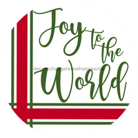 Thumbnail for Wreath Sign, Joy To The World, Christmas Sign, 10