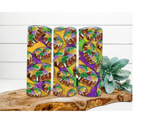 Thumbnail for King Cake Tumbler, Mardi Gras Tumbler 20 oz Skinny Tumbler - DECOETUMBLER-214