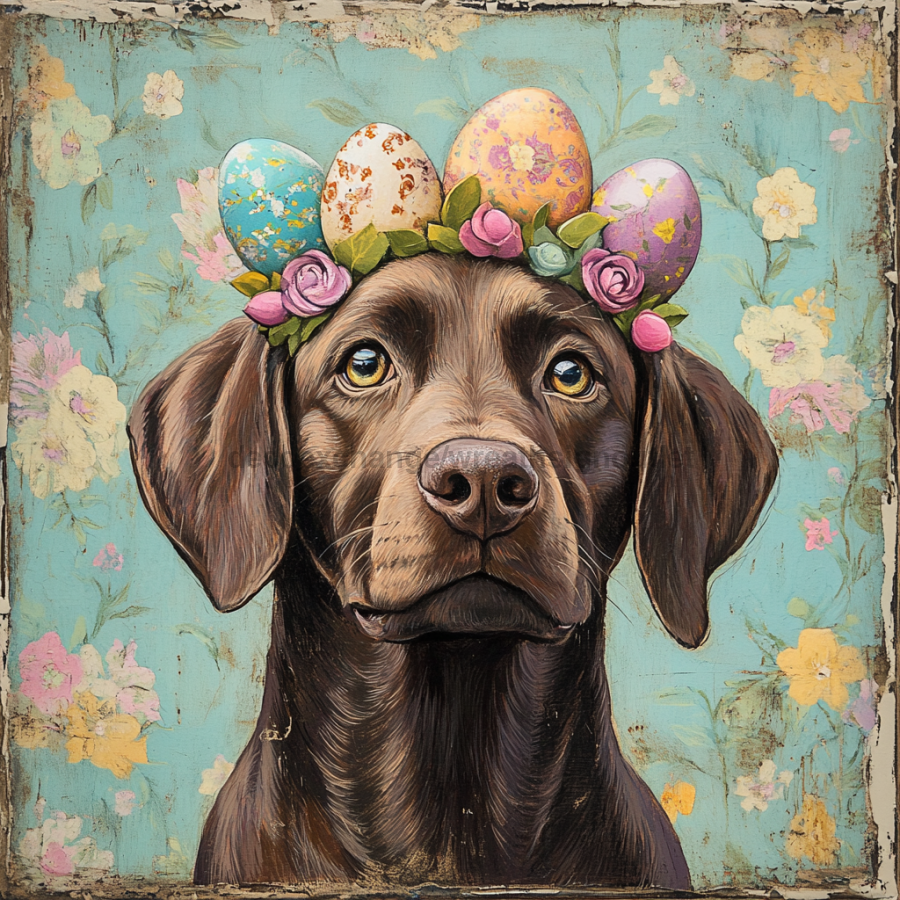 Lab Sign, Dog Sign, DCO-13523, Sign For Wreath, 10x10" Metal Sign