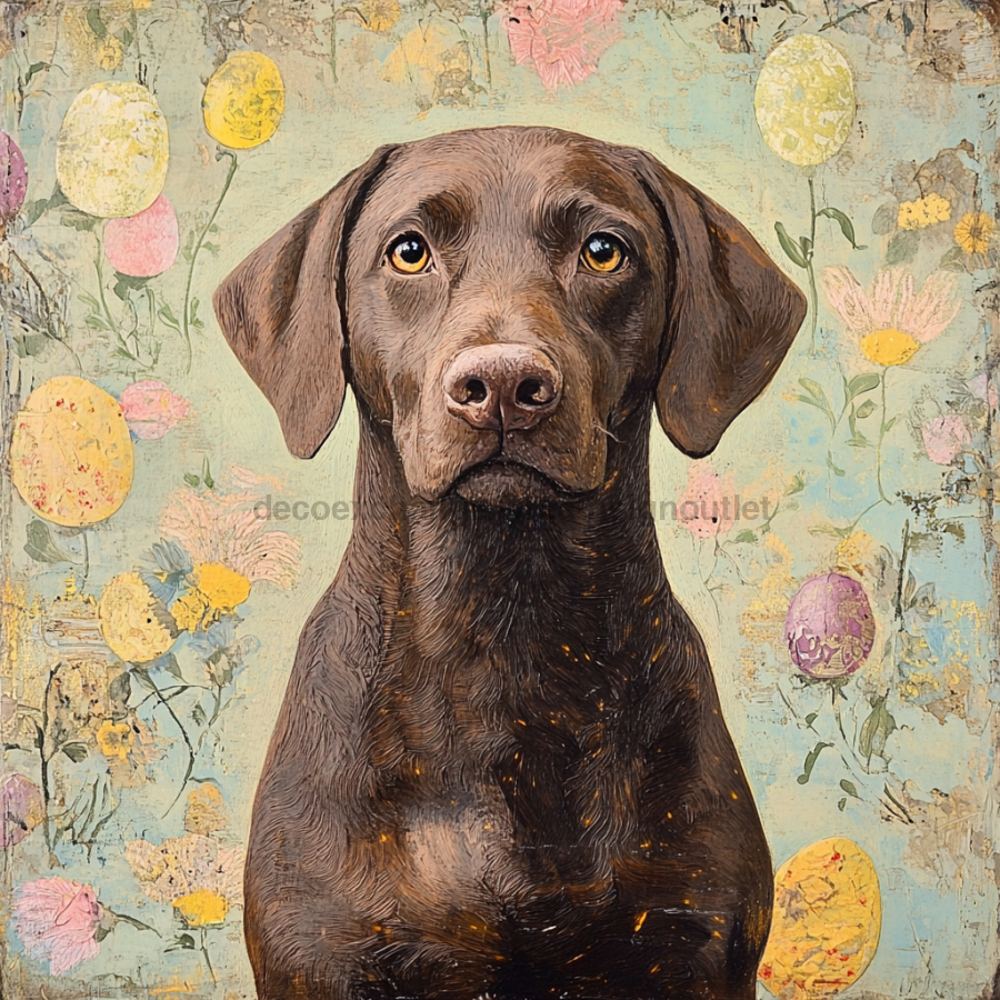 Lab Sign, Dog Sign, DCO-13526, Sign For Wreath, 10x10" Metal Sign