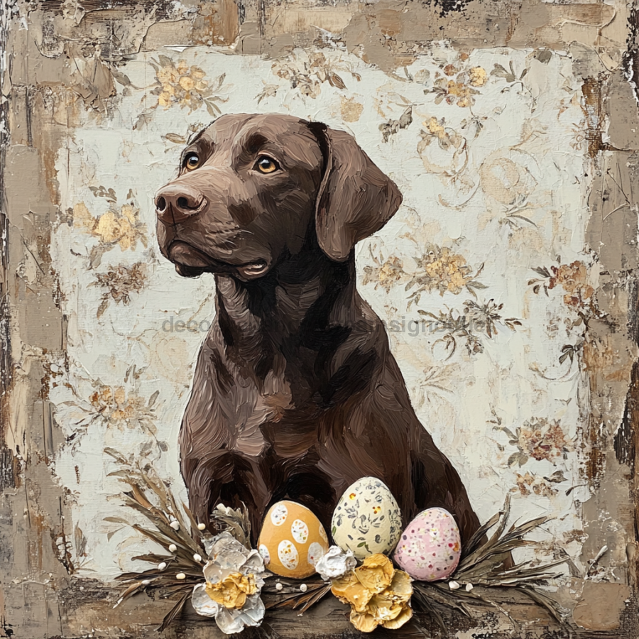 Lab Sign, Dog Sign, DCO-13539, Sign For Wreath, 10x10" Metal Sign