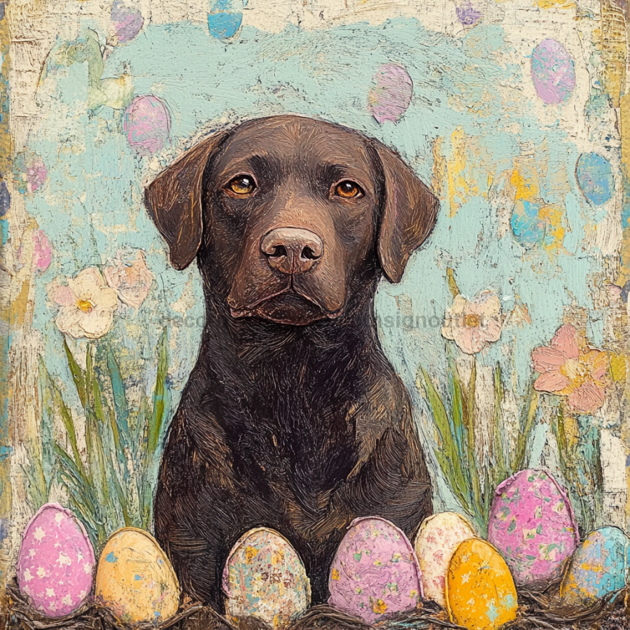 Lab Sign, Dog Sign, DCO-13541, Sign For Wreath, 10x10" Metal Sign