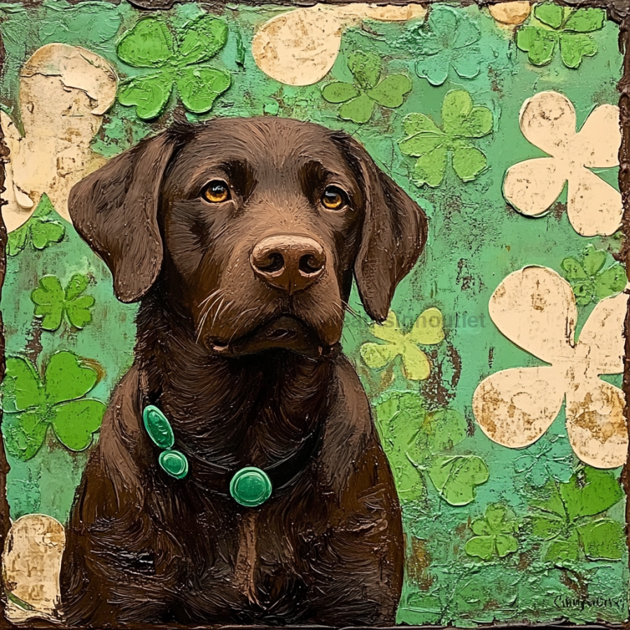 Lab Sign, Dog Sign, DCO-13542, Sign For Wreath, 10x10" Metal Sign