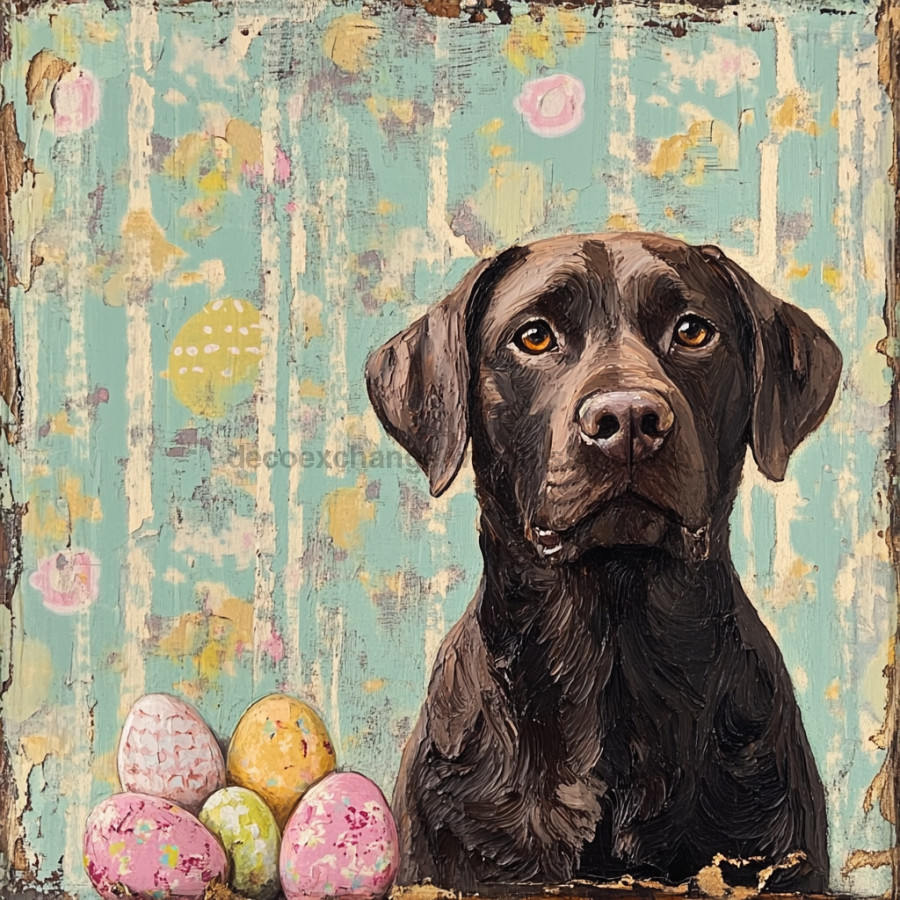 Lab Sign, Dog Sign, DCO-13543, Sign For Wreath, 10x10" Metal Sign