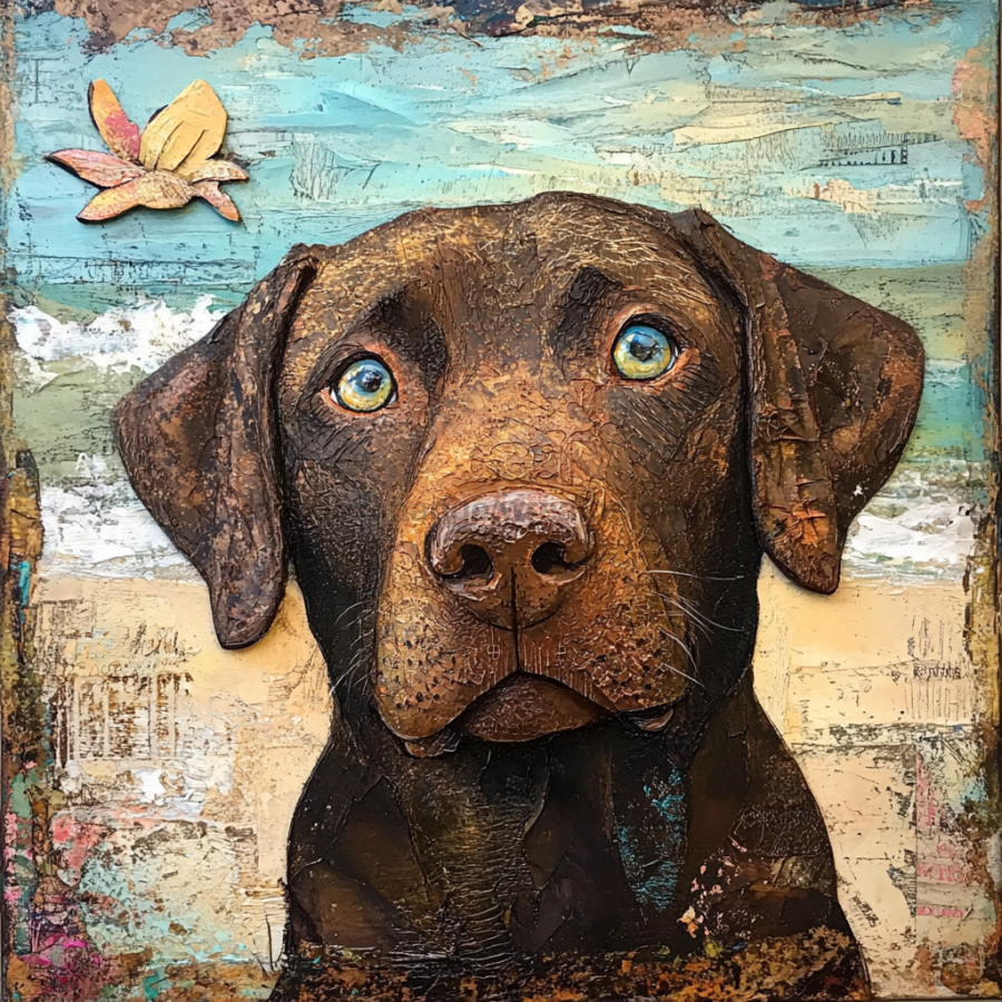 Lab Sign, Dog Sign, DCO-13548, Sign For Wreath, 10x10" Metal Sign