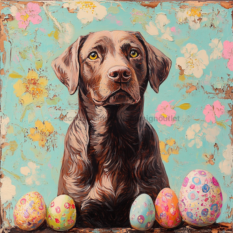 Lab Sign, Dog Sign, DCO-13549, Sign For Wreath, 10x10" Metal Sign