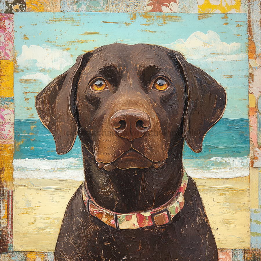 Lab Sign, Dog Sign, DCO-13552, Sign For Wreath, 10x10" Metal Sign