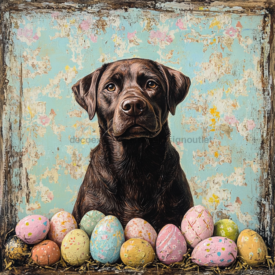 Lab Sign, Dog Sign, DCO-13553, Sign For Wreath, 10x10" Metal Sign