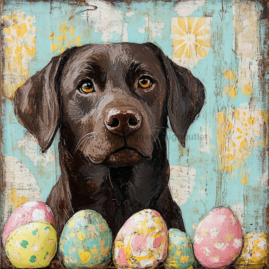 Lab Sign, Dog Sign, DCO-13558, Sign For Wreath, 10x10" Metal Sign