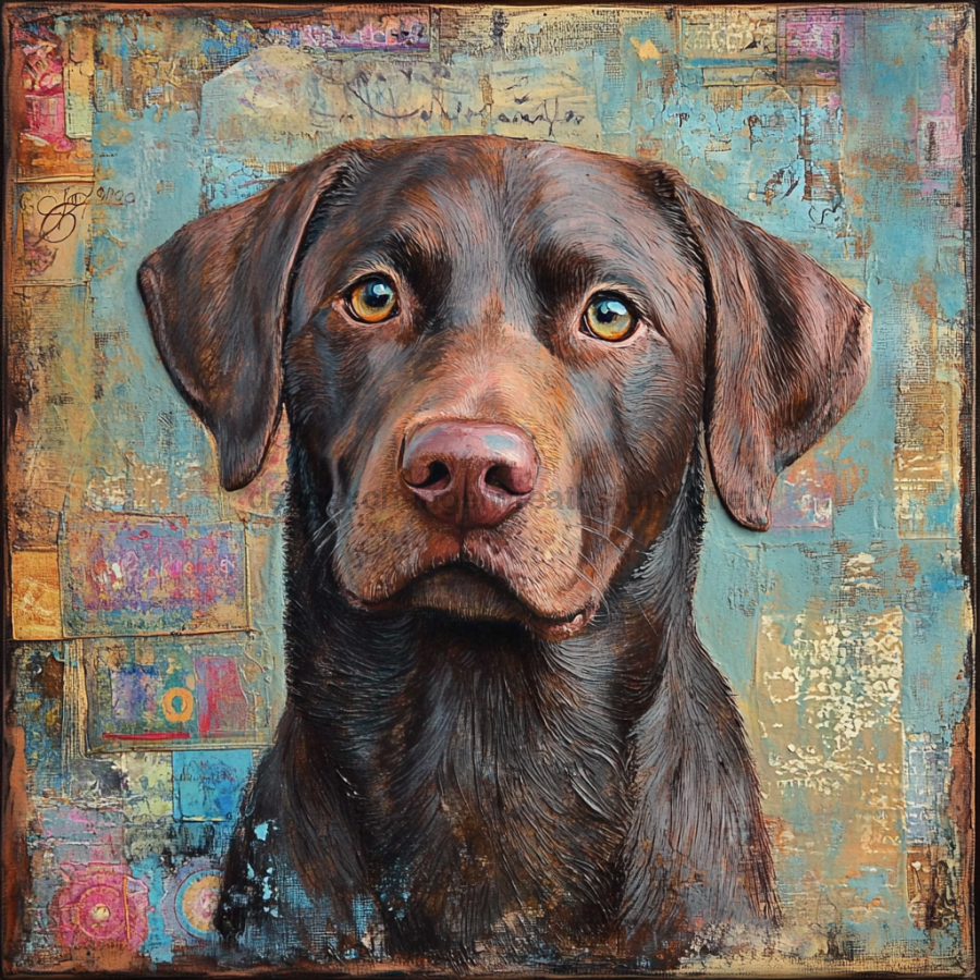 Lab Sign, Dog Sign, DCO-13561, Sign For Wreath, 10x10" Metal Sign