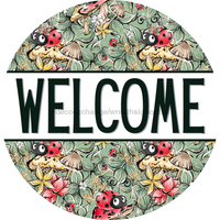 Thumbnail for Lady Bug Door Hanger Welcome Dco - 01389 - Dh 18’ Round Wood