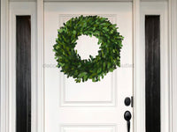 Thumbnail for Large Boxwood Wreath Wood Sign Door Hanger Decoe-W-354 22