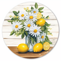 Thumbnail for Lemon And Daisy Door Hanger Floral Sign Dco-00921-Dh 18’ Round