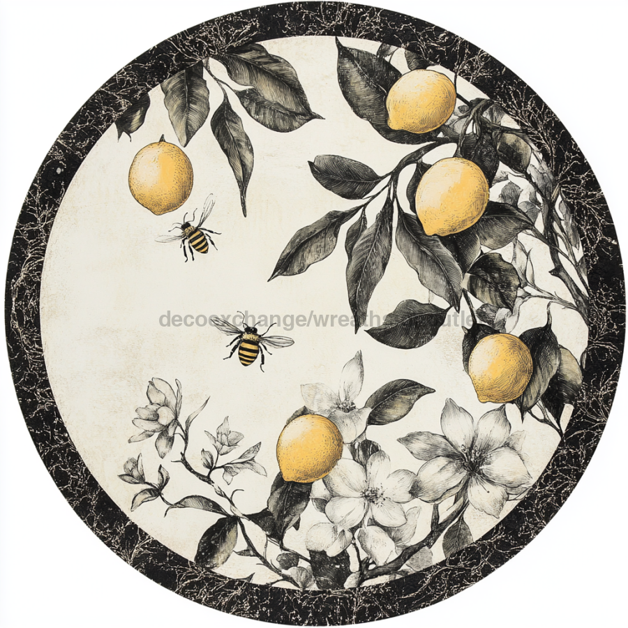 Lemon Sign, Everyday Sign, DCO-13048, Sign For Wreath, 10" Metal Sign