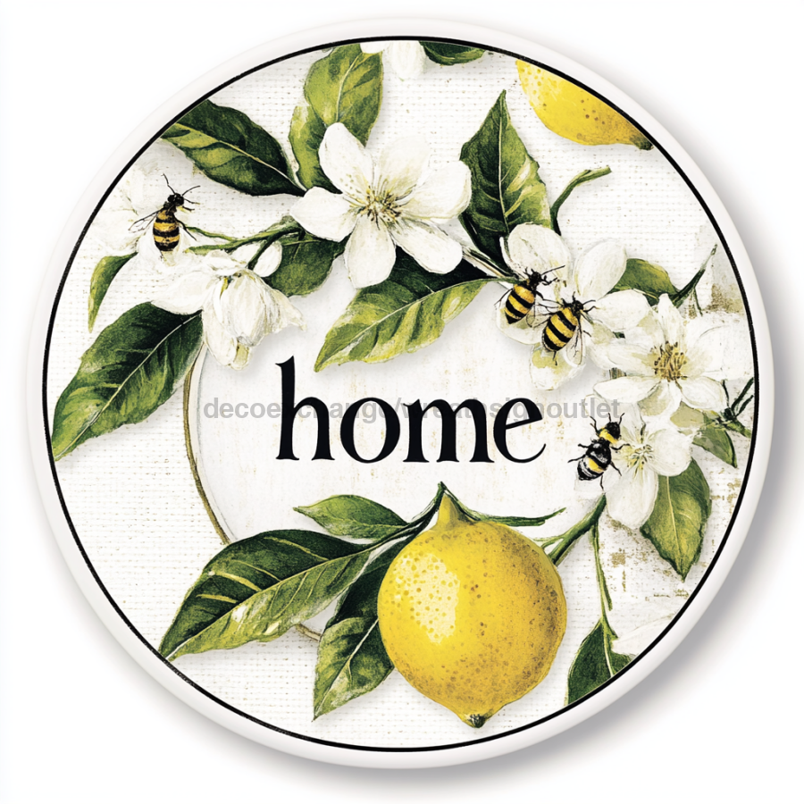 Lemon Sign, Home Sign, DCO-13040, Sign For Wreath, 10" Metal Sign