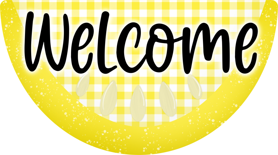 Lemon Welcome 22" Wood Door Hanger - DECOE-W-179-DH