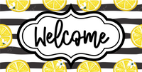 Thumbnail for Lemon Welcome 6x12" Metal Wreath Sign - DECOE-4237
