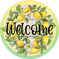 Thumbnail for Lemon Welcome Sign, DECOE-4048-DH, 18 Wood Round