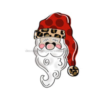 Thumbnail for Leopard Christmas Santa Door Hanger, MJ-W-00090-DH, 22in Wood Door Hanger