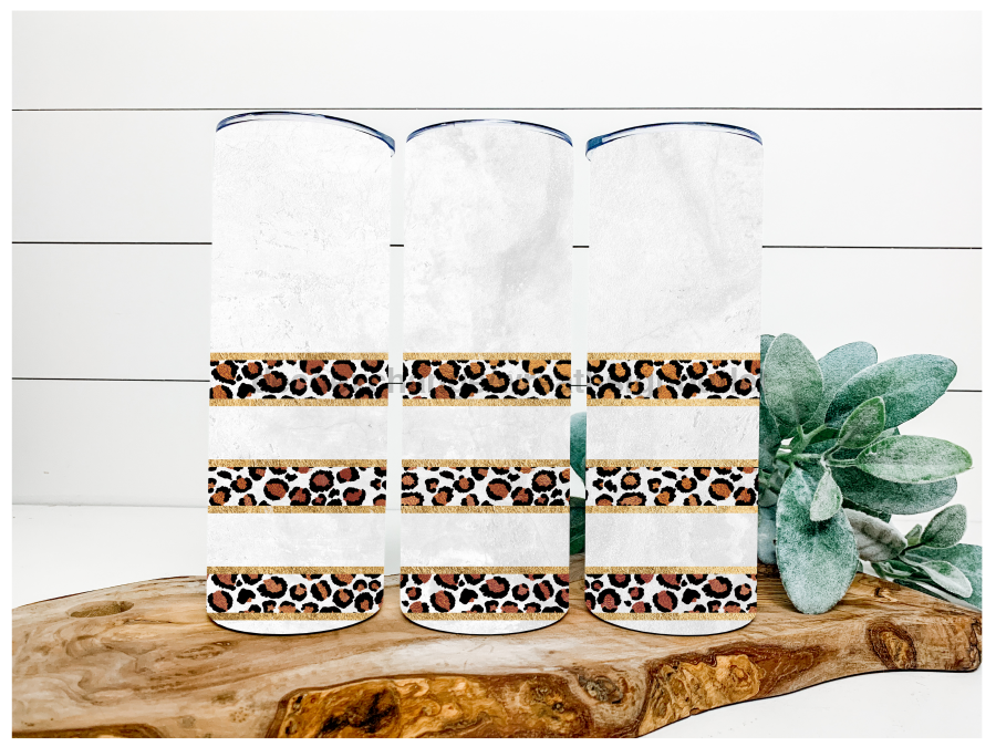 Leopard Stripes 20 oz Skinny Tumbler - DECOETUMBLER-076