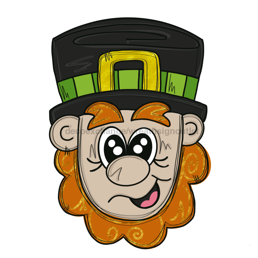 Leprechan St Patricks Day Door Hanger Mj-W-00031 22‚Äô Wood