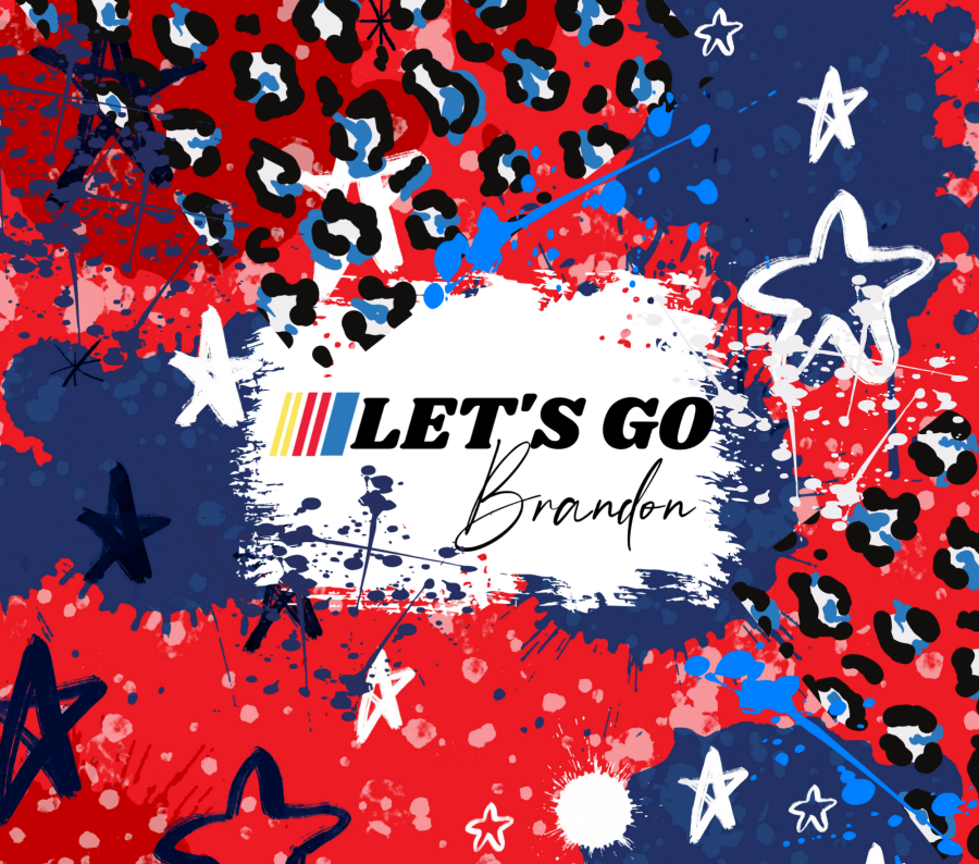Let's Go Brandon Tumbler, Red and Blue Leopard Tumbler 20 oz Skinny Tumbler - DECOETUMBLER-249