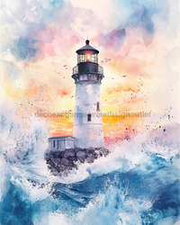 Thumbnail for Light house Sign, DCO-13434, Sign For Wreath, 10x10