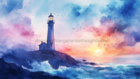 Thumbnail for Light house Sign, DCO-13435, Sign For Wreath, 10x10