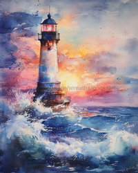 Thumbnail for Light house Sign, DCO-13438, Sign For Wreath, 10x10