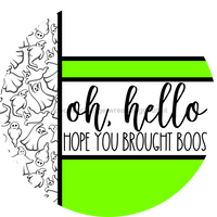 Thumbnail for Lime Ghost Door Hanger, Hello Brought Boos Door Hanger, DCO-01959-DH, 18