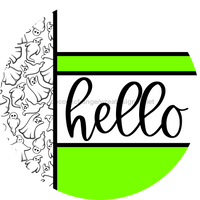Thumbnail for Lime Ghost Door Hanger, Hello Door Hanger, DCO-01961-DH, 18