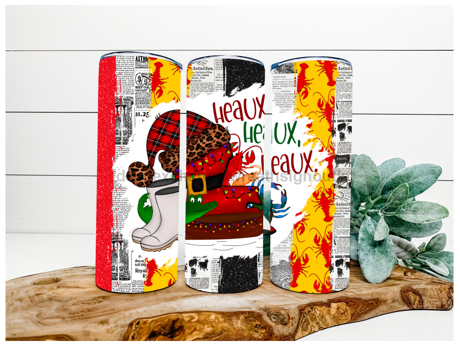 Louisiana Christmas, Louisiana Tumbler, 20 oz Skinny Tumbler - DECOETUMBLER-120