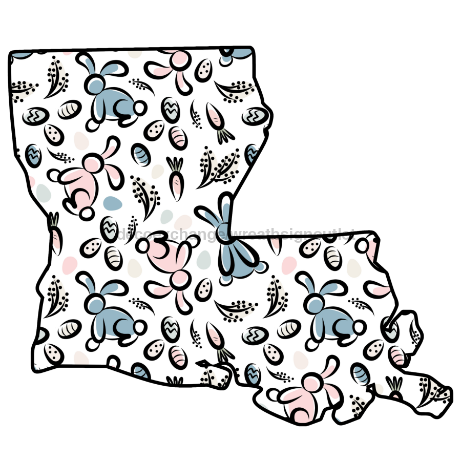 Louisiana Louisiana Easter 22" Wood Door Hanger - DECOE-W-903508-DH
