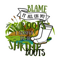 Thumbnail for Louisiana Shrimp Boots 22" Wood Door Hanger - DECOE-W-0127-DH