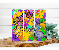 Thumbnail for Louisiana Pelican Mardi Gras Tumbler, 20 oz Skinny Tumbler - DECOETUMBLER-170