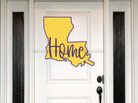 Thumbnail for Louisiana Sign Football Purple And Yellow Wood Sign Door Hanger Decoe-W-113 22