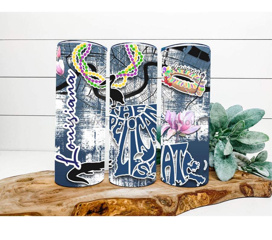 Louisiana Tumbler, 20 oz Skinny Tumbler - DECOETUMBLER-382