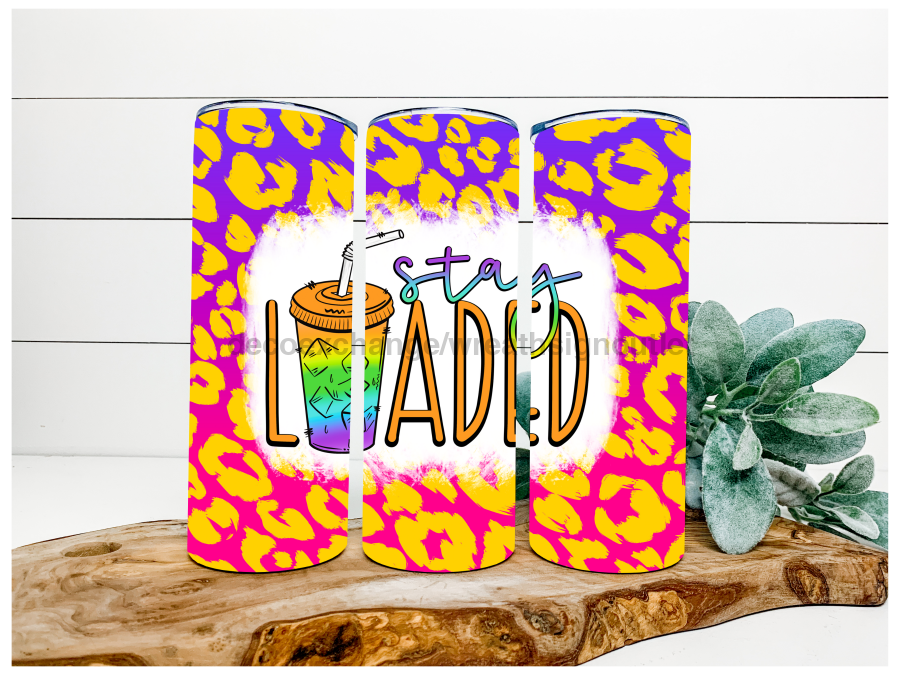 Love Loaded Tea Tumbler, 20 oz Skinny Tumbler - DECOETUMBLER-135