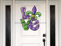 Thumbnail for Love Sign Mardi Gras Louisiana Wood Sign Door Hanger Decoe-W-154 22