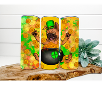 Thumbnail for Lucky Dog St Patricks Day Tumbler, 20 oz Skinny Tumbler - DECOETUMBLER-168