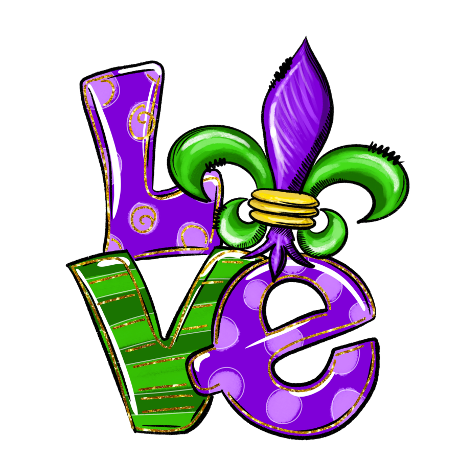 Mardi Gras Fleur De Lis 22" Wood Door Hanger - DECOE-W-510-DH