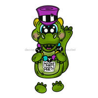 Thumbnail for Mardi Gras Gator Door Hanger Mj-W-00056 22‚Äô Wood