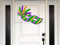 Thumbnail for Mardi Gras Mask Sign Louisiana Wood Sign Door Hanger Decoe-W-403 22
