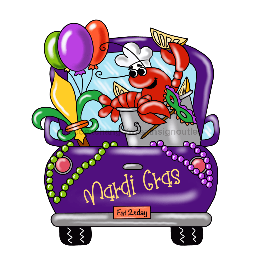 Mardi Gras Sign, Crawfish Sign, Louisiana Sign, wood sign, PCD-W-027 - DecoExchange¬Æ