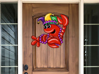 Thumbnail for Mardi Gras Sign Crawfish Wood Sign Pcd-W-072 22 Door Hanger