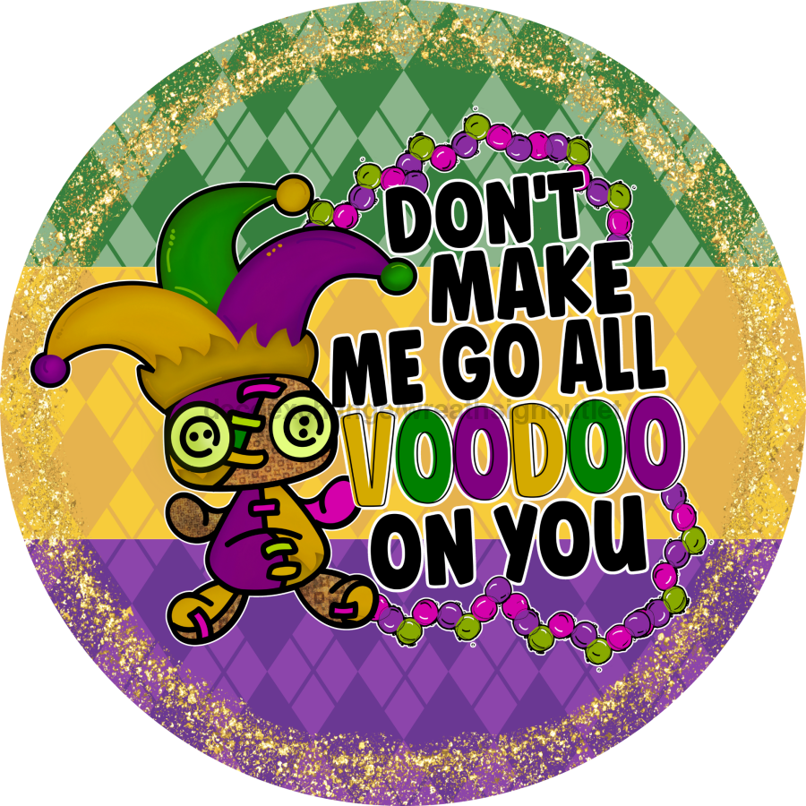 Mardi Gras Sign, DCO-13157-DH, Sign For Wreath, 18" Door Hanger