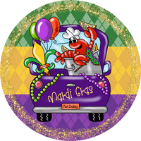 Thumbnail for Mardi Gras Sign, DCO-13165, Sign For Wreath, 10