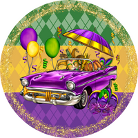 Thumbnail for Mardi Gras Sign, DCO-13167, Sign For Wreath, 10