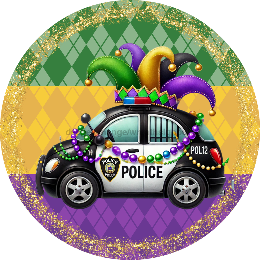 Mardi Gras Sign, DCO-13168-DH, Sign For Wreath, 18" Door Hanger